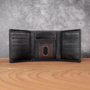 Hemingway Trifold Wallet - Pebble Black